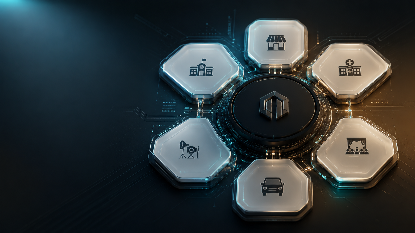 Connected industries around a central OS core