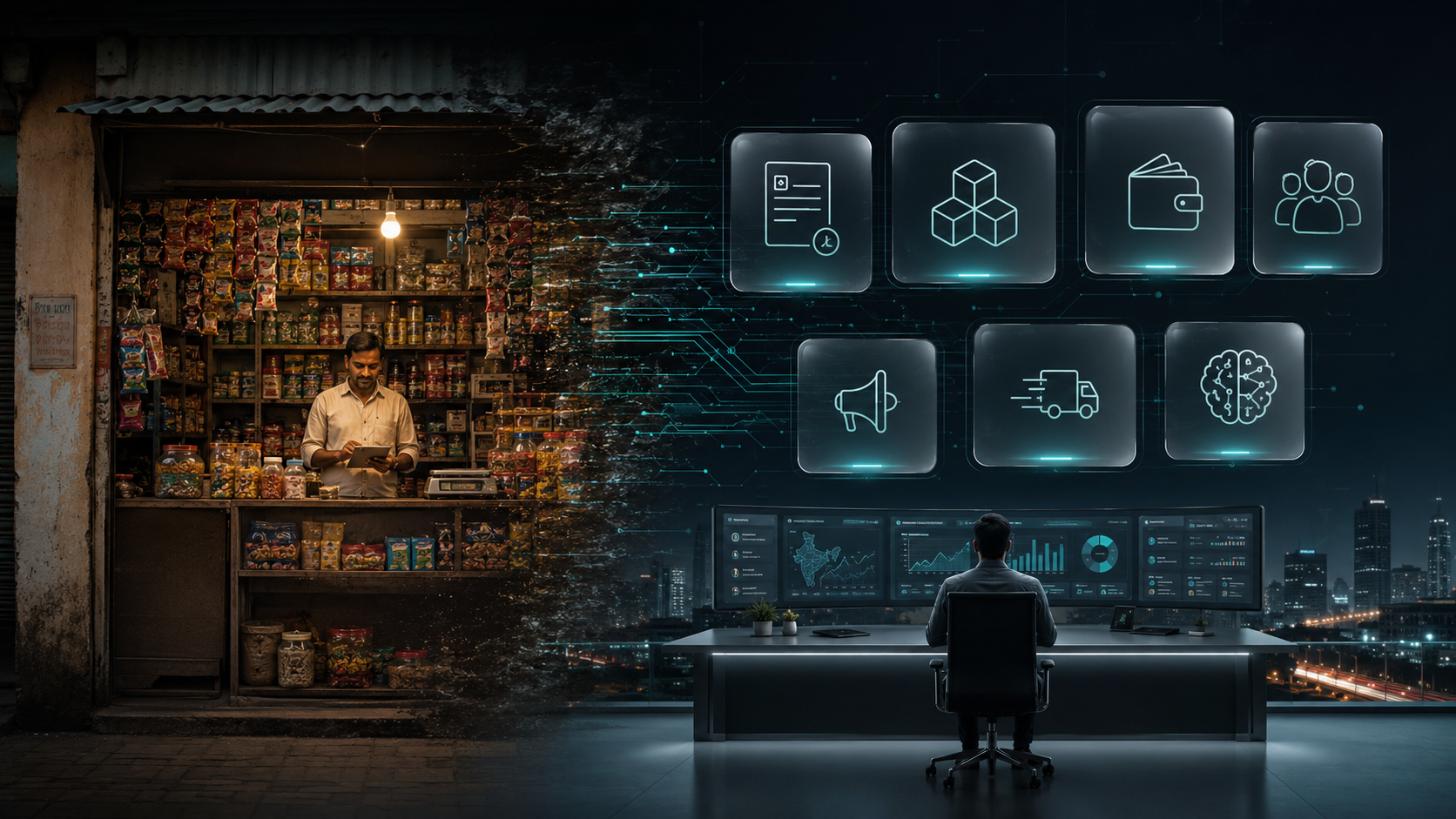 Small shop becoming a digital business dashboard